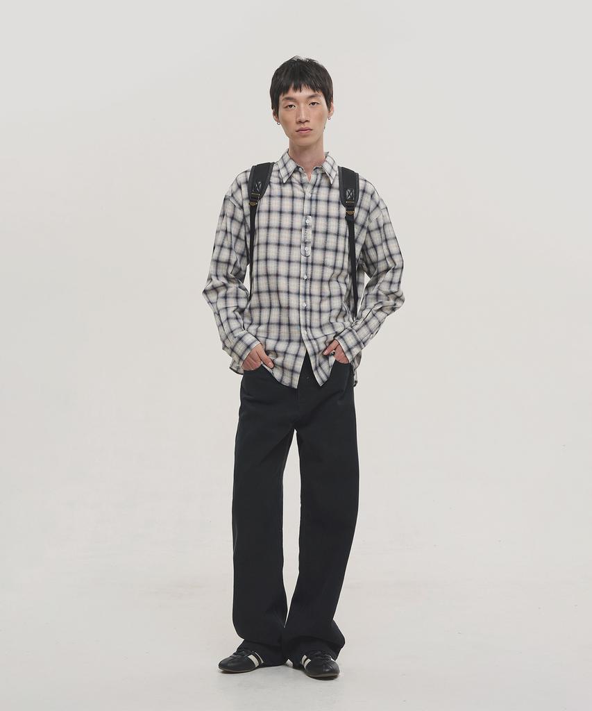 Noise Faded Cation Dyed Pants - Black