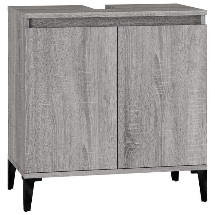 VidaXL Sink Cabinet Sonoma Grey 58x33x60 Cm Engineered Wood 821266