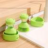 Self Dispensing Dish Brush Round Bristle Head Dishwashing Brush  Kitchen Sink