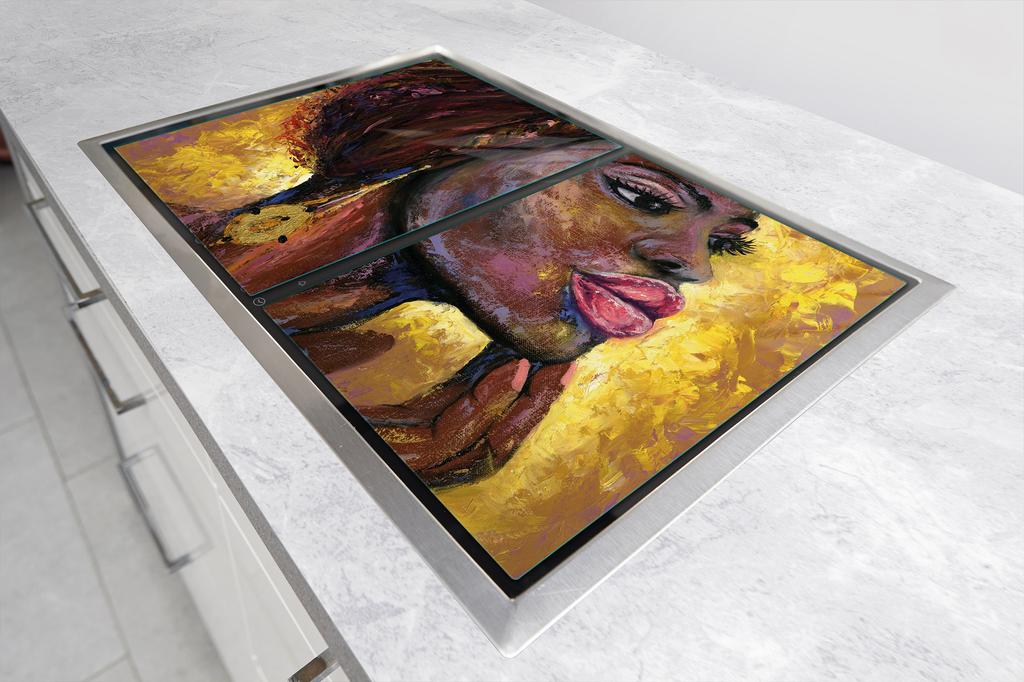 GLAS Schutzplatte Brett 75x52 FRAU