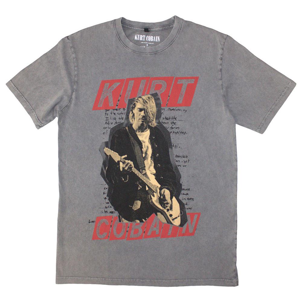 26 Kurt Cobain Collage Stone Wash T Shirt Unisex T-Shirt XL