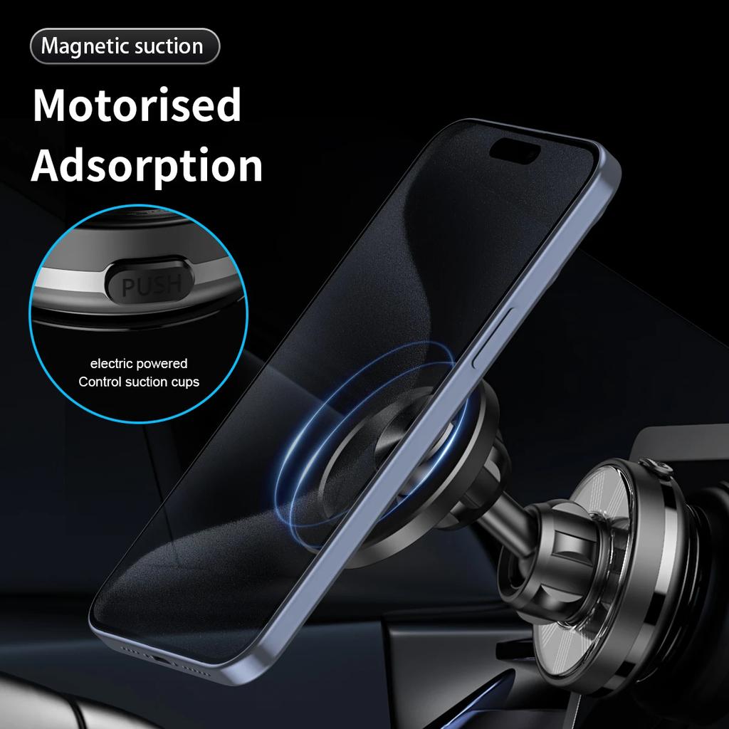 Car Magnetic Phone Holder - Suction Cup Smartphone Stand, 360 Degree Rotating Mount Adjustable Car Dashboard Phone Holder