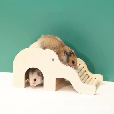 Decorative Wooden Hamster Ladder Wave Shape Wood Hamster Climbing Ladder Animals Cage Ladder Hamster Staircase for Cage