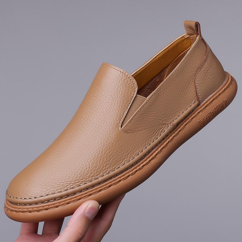 

2025 European station men s shoes autumn casual board shoes leather shoes men s Korean version trendy youth small leather shoes versatile trendy shoes 43