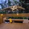 Foteng Outdoor Solar Roman Patio Umbrella with LED Lights