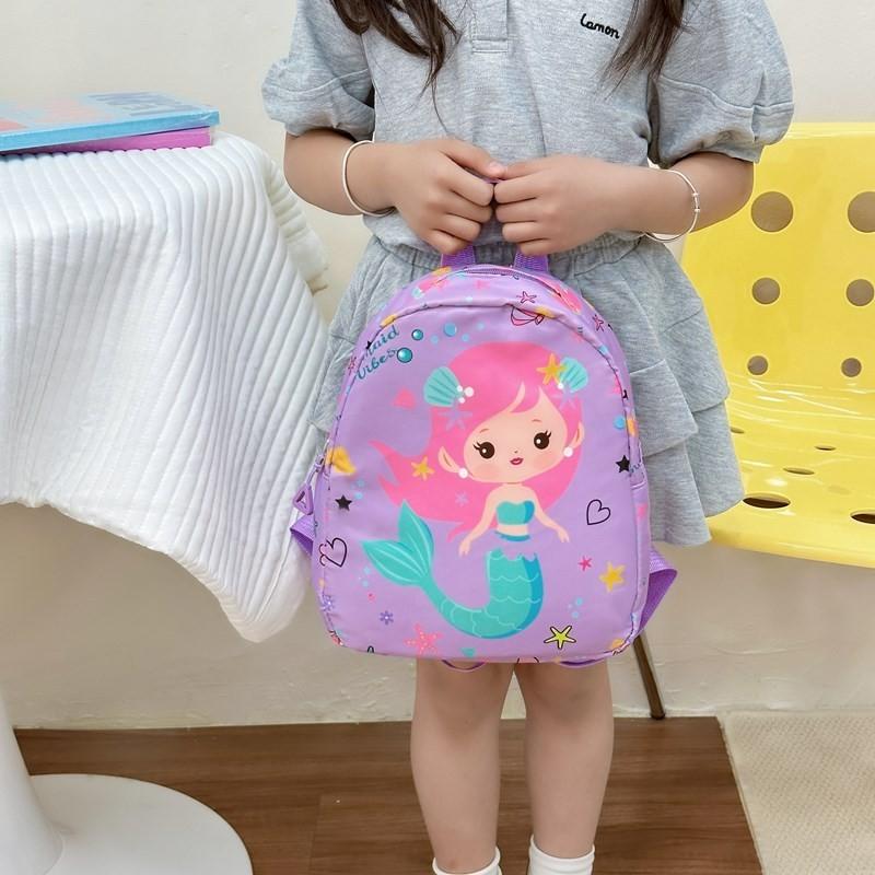 Cute Cartoon Kids Backpack Lightweight Nylon School Bag For Boys And Girls