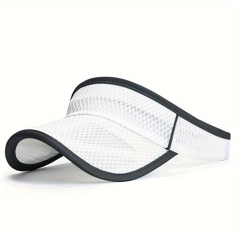 Women'S Lightweight Breathable Mesh Visor Hat with Extended Brim, Black, Casual Summer Style for Outdoor Activities, Sun Visor Hat