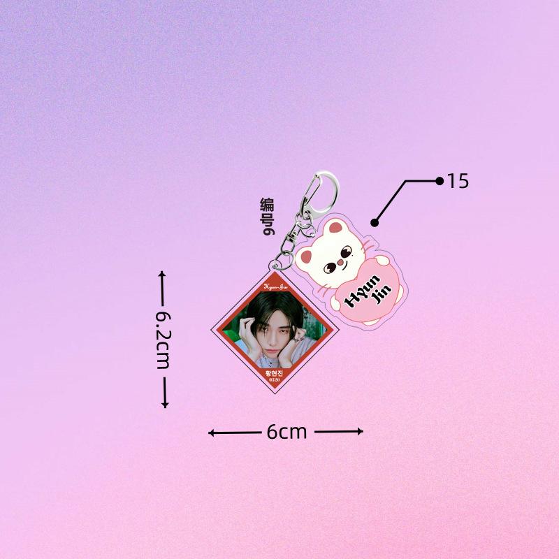 SKZOO Acrylic Keychain StrayKids Keychain Accessories Huang Xuanchen Li Longfu Han Zhicheng Accessories Gifts