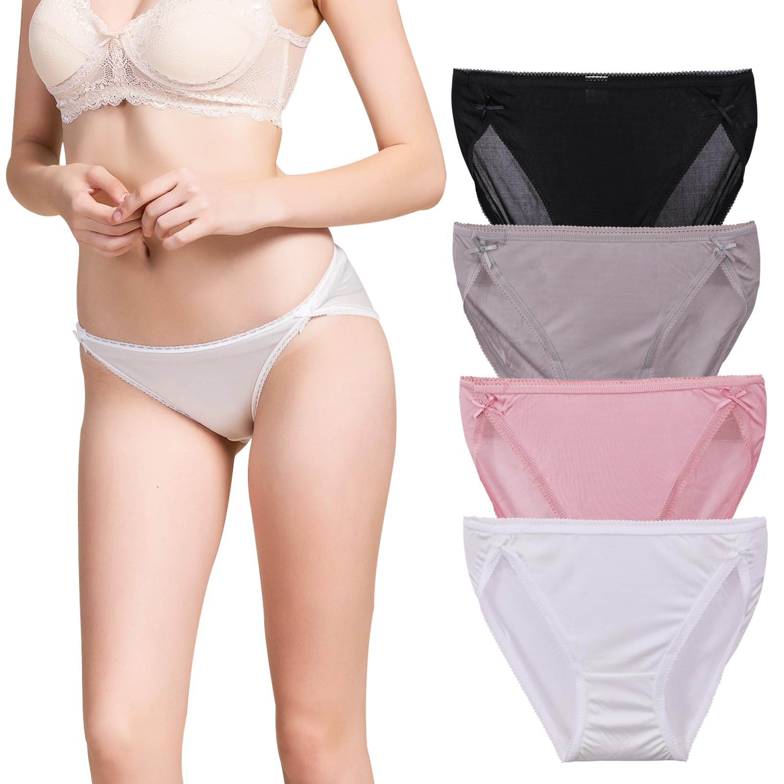 

Filimohlls Mulberry Silk Made with Premium and a Gorgeous Mulberry Silk Underwear of Women s T-Back Panties, Silk, Comfortable, Breathable, Satin,