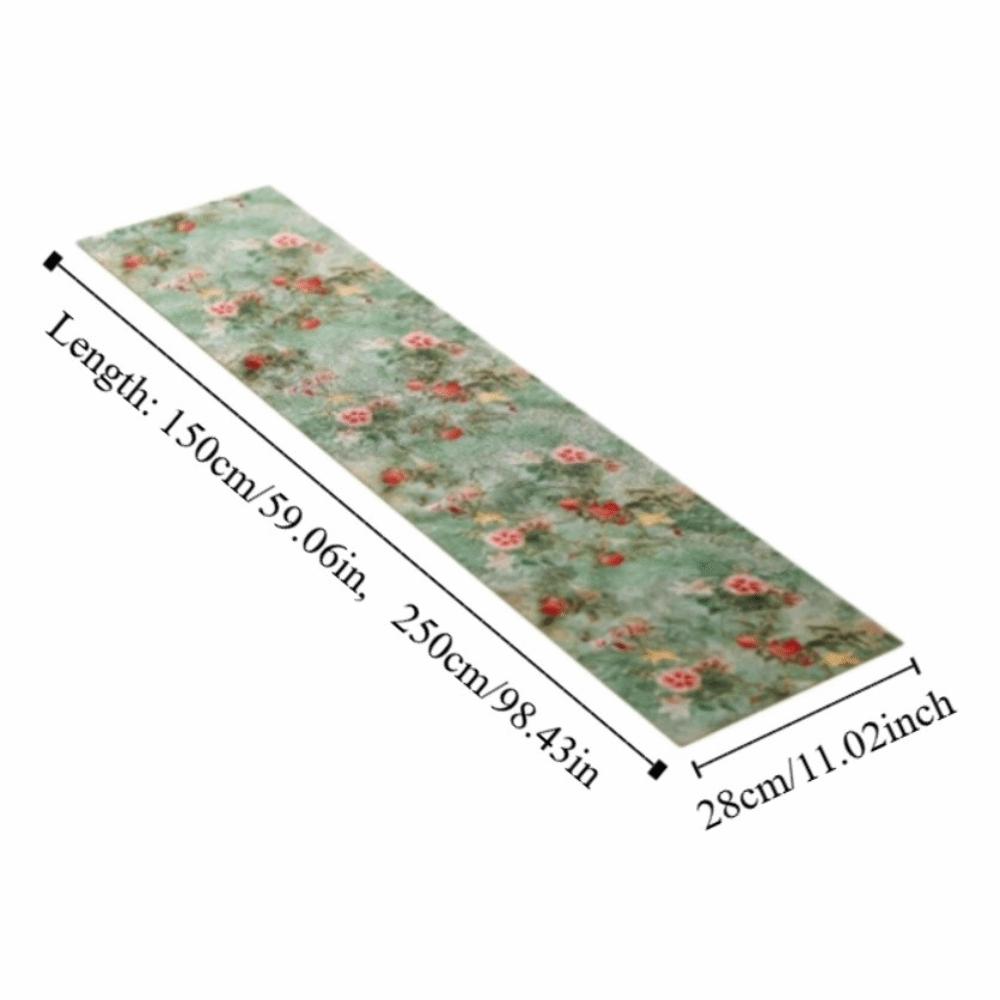 Double Sided Zen Table Runner Vintage Long Tablecloth Tea Ceremony Table Runner  Meditation Space