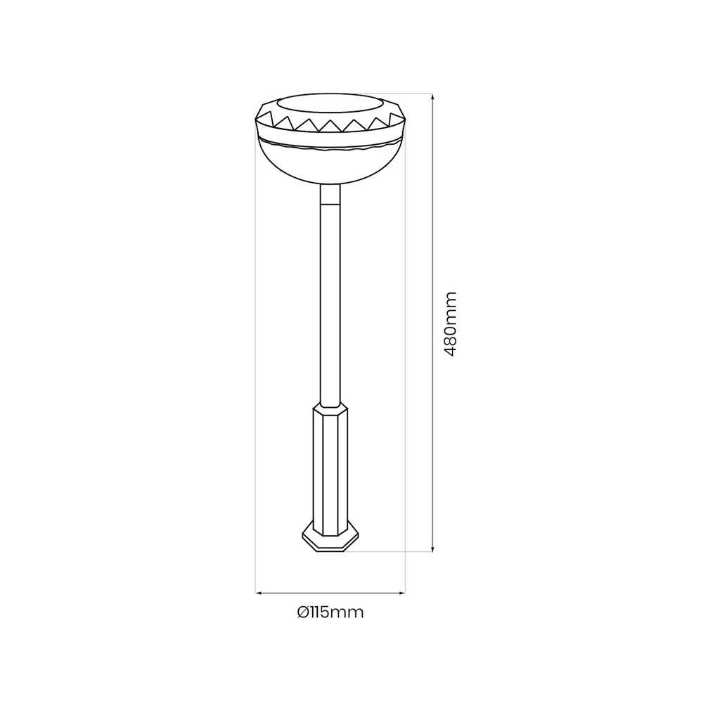 Tom Rgb Solar Bollard Ip44 2-Pack