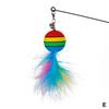 Cat Interactive Toy Funny Feather Ball Teaser Wand Toy with Bell Cat Stick Toy for Kitten Playing Teaser Wand Toy Cat Supplies