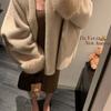 Women Loose Faux Mink Fur Overcoat Autumn Winter Elegant Socialite Fashion Outerwear