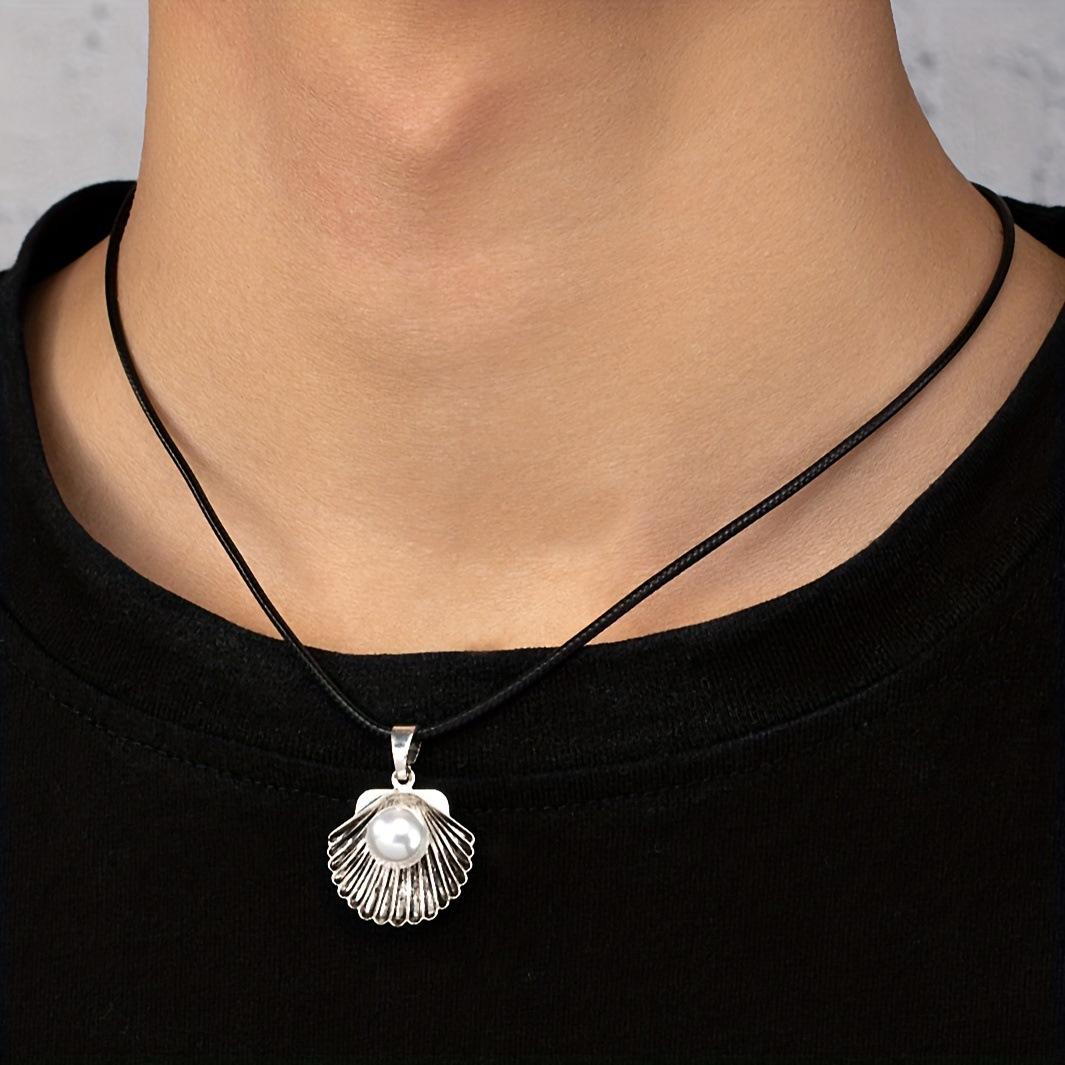 

Fashion retro personalized wax rope neutral necklace baroque exquisite high-end jewelry