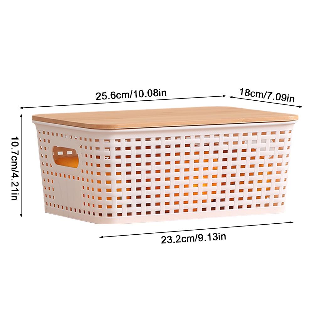 3Pcs Casual Plaid Storage Box Large Capacity Stackable Organizing Box Handle Storage Baskets for Shelves Drawers Closet Playroom