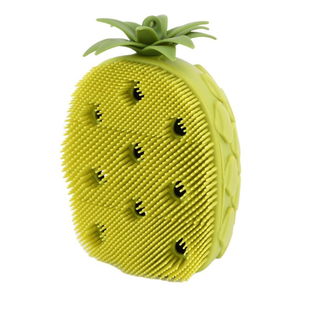 Candy Color Fruit Shape Shower Brush Soft Hair Exfoliation Silicone Shampoo Brush Non-Slip Bath Supplies Shower Massage Brushes
