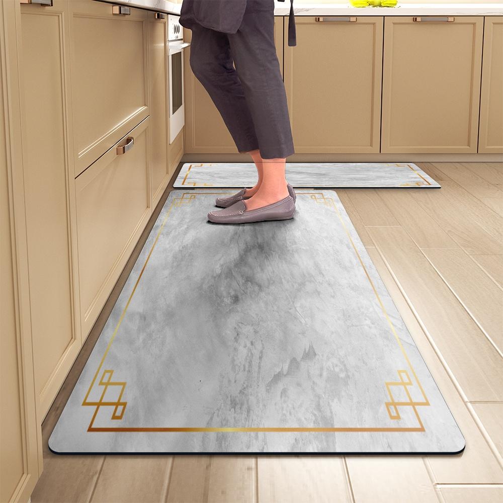 Kitchen Floor Mat Bedroom Living Room Long Bedside Hallway Hallway Soft Washable Carpet Non-slip Bathroom Entrance Doormat
