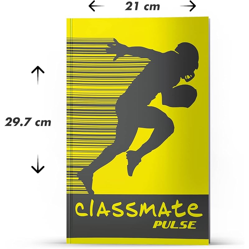 Classmate Pulse Pp Cover Longbooks, A4 Size, Single Line, 140 Pages (Pack Of 6) a4