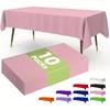 10pcs Plastic Tablecloths - Rectangular Party Decorations for Weddings, Birthdays, Anniversaries, and More, Durable Table Covering, Tablecloth Decor