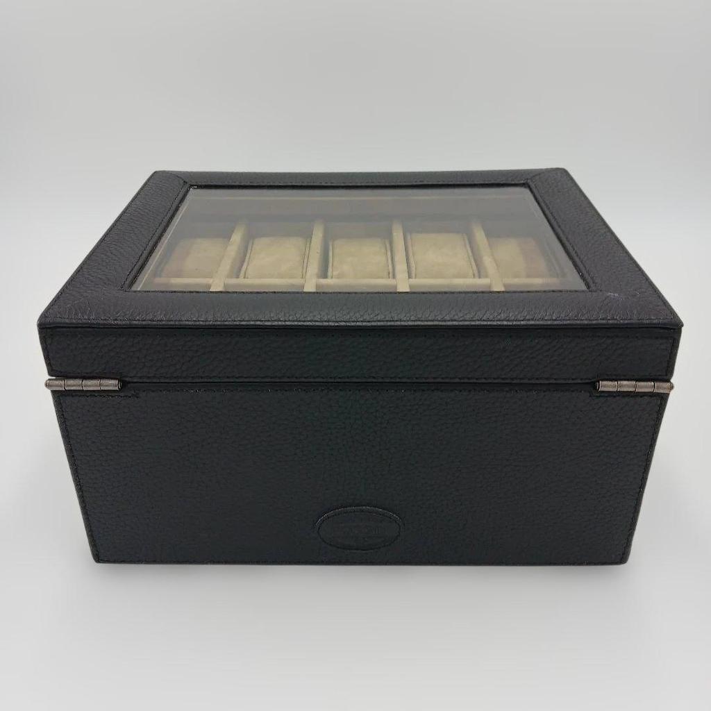 Used Fossil Vanity Case WATCH BOX Black