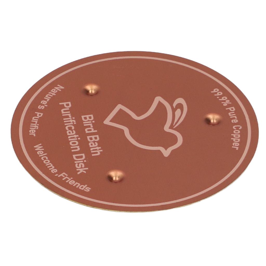 Bird Bath Copper Disk Bird Bath Purification Disk Birdbath Accessories with Triple Point Support