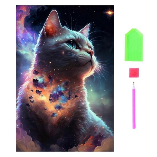 1 Set DIY Rhinestone Painting Kit Exquisite Bright Color Cartoon Pattern Picture Craft Home Decoration