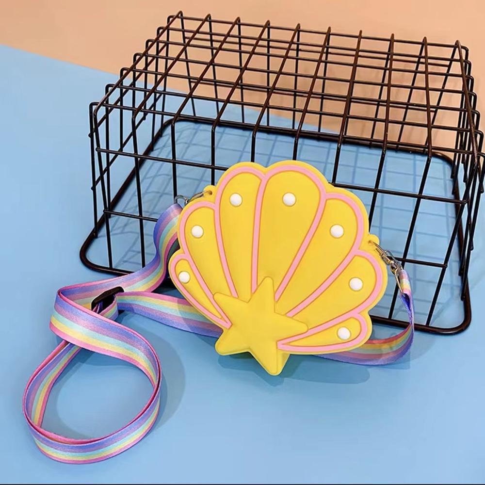 Silikonowa muszla w kształcie muszli Premium torebki muszelkowe z bąbelkami Portmonetka Zabawka do ściskania Wszechstronna torba na ramię Dziewczynki