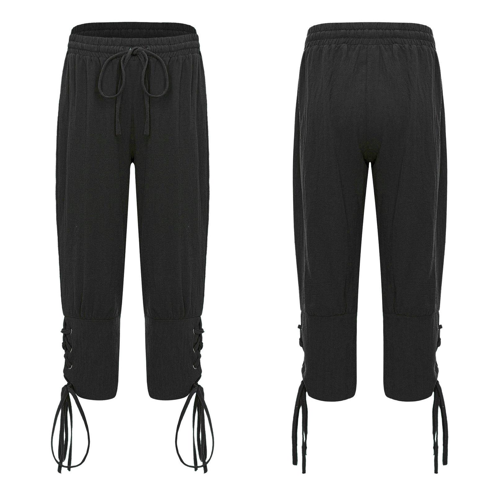 

Мальчики Пиратские Штаны Средневековые Брюки с Манжетами на Щиколотках Костюм Викинга для Косплея Ренессанс Хэллоуин Наряд 5-6 Years чёрный