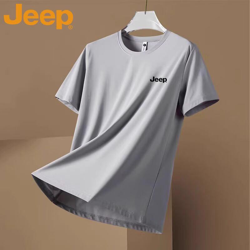 JEEP Men s Summer Ice Silk Short Sleeve T-Shirt 4XL
