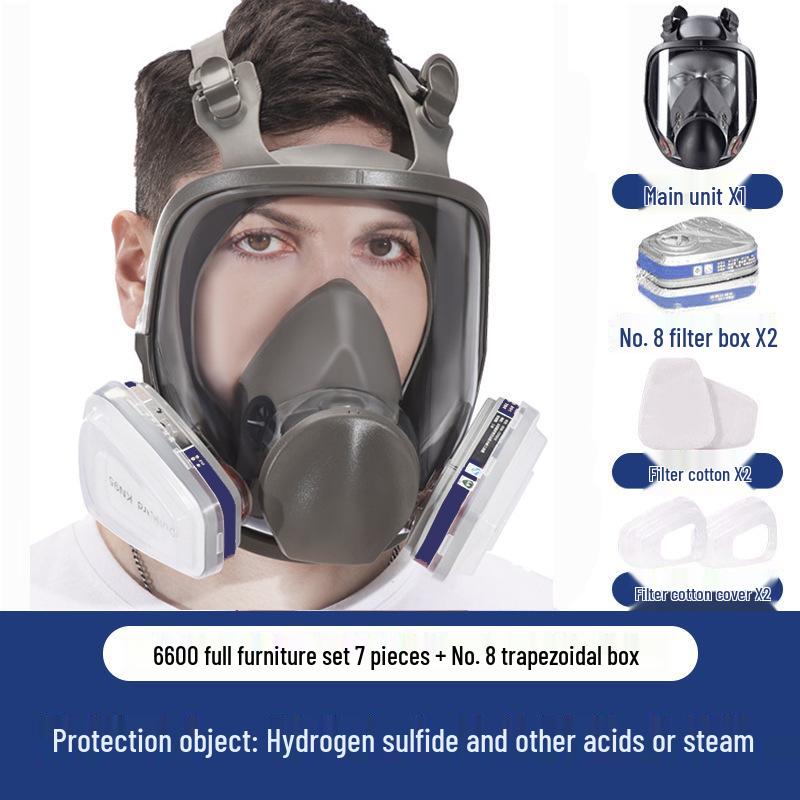 Masque à gaz intégral anti-buée pour peinture par pulvérisation et protection contre la poussière 6800