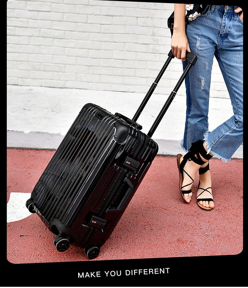 Scratch-Resistant Aluminum Trolley Suitcase - Luxury Travel Luggage in 20/22/24/26/29 Inch Sizes