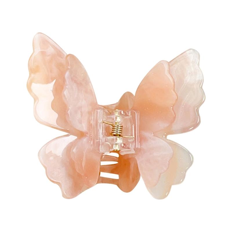 

Sophisticated Double Layer Butterfly Hair Clip Claw for Women Modern Hair Styling Tool Complements Various Hairstyles