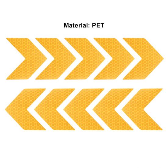 10Pcs/Set Reflective Tape Creative Self-adhesive Protective Car Exterior Body Reflective Sticker for Vehicles