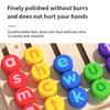 Wooden Word Spelling Games With Word Flash Card Montessori Educational Learning Toys Present For Preschool Kindergarten