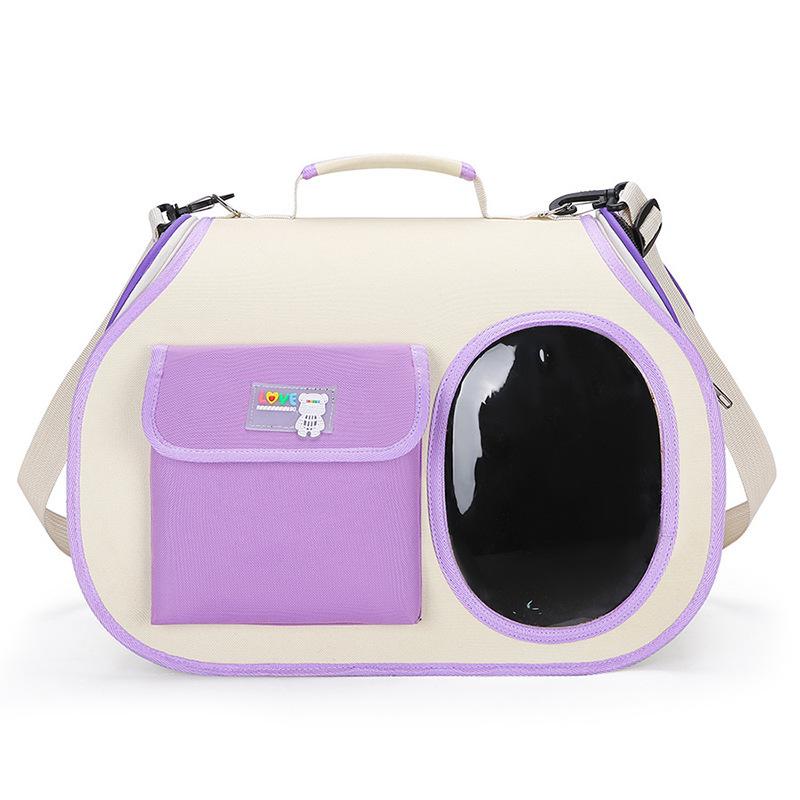

Portable Cat Bag Outing Pet Handbag Single Shoulder Crossbody Dog Bag Cat Bag Carriers Puppy Suitable for 7.5kg Cats Products 45x26x32cm фиолетовый
