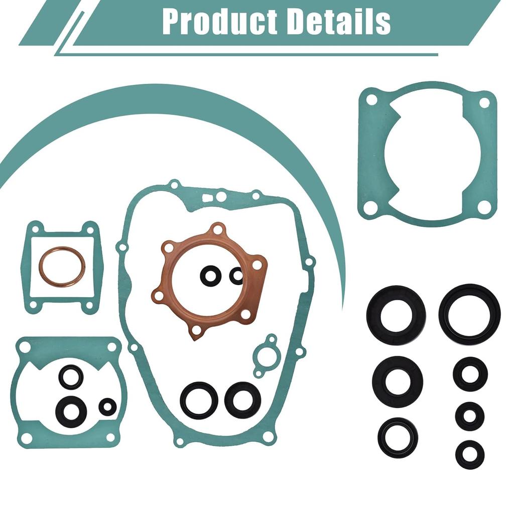 Waltyotur Complete Engine Gasket Kit Set with Oil Seals Replacement for 1988-2006 Yamaha Blaster 200 YFS200
