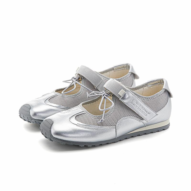 Fashion 2025 New Flat Mary Jane Shoes for Women One-strap Ballet Women's Sneakers Large Size Mesh Breathable Female Shoes