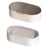 Soap Holder with Lid, Waterdraining, Portable, Bathroom Storage, Hygienic 2 Transparent Gray