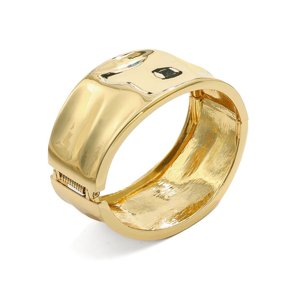Direct supply in Europe and America cold wind personality concave and convex metal texture alloy opening bracelet women's bracelet jewelry