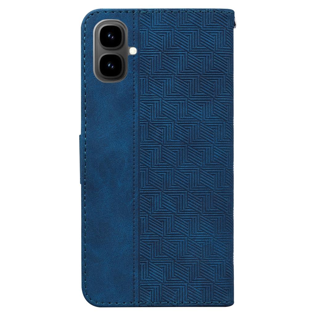 For Infinix Smart 10 Case Geometry Pattern Leather Wallet Phone Cover with Wrist Strap