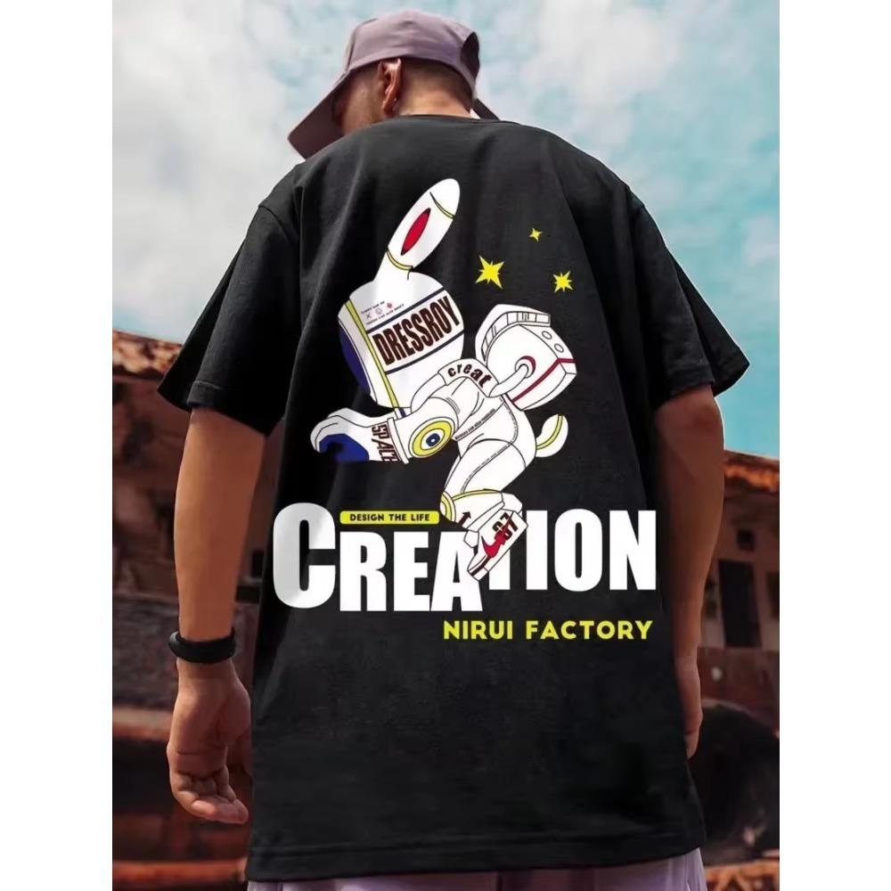 

Летняя новая повседневная свободная футболка с короткими рукавами, мужская модная свободная футболка с принтом, большой размер 8XL, хип-хоп, парная одежда, короткий рукав, хлопковый топ XXXXXL чёрный