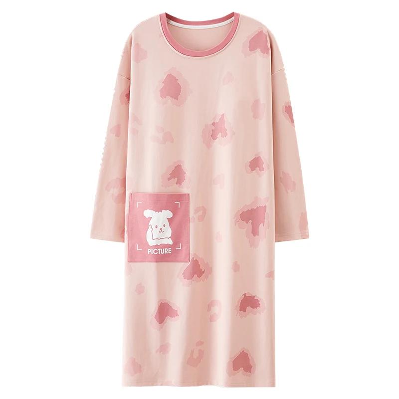 Pink Large Size Autumn and Winter Long Sleeve Cute Pajamas Kawaii Pajamas Soft Pajamas Girls Pajamas Comfortable