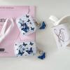 Blue Butterfly Protective Case for AirPods Pro 2nd Gen, Color Square TPU Design, Compatible with Apple Earphones