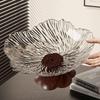 Elegant French Fruit Plate Set with Wood Grain Stand