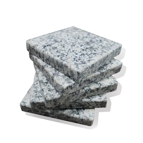No-brand natural high-quality granite slabs, 10x10cm, set of 5, polished finish, 10*10