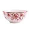 Retro Red Rose Ceramic Shallow Plate