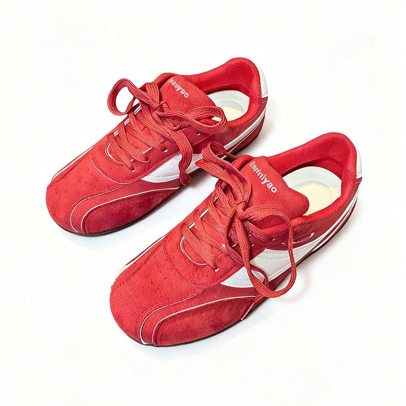 Versatile Student Blue Racing German Training Shoes Women's Autumn New Forrest Gump Shoes Flat Sports Casual Shoes Women