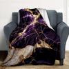 Purple Marble Flannel Blanket Throw Blanket Soft Warm Sofa Bed Camping Home Decor Unique Christmas Gift C926254