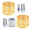 Waterproof Outdoor Christmas Copper Wire LED Lights - Colorful Battery-Powered Decorative String