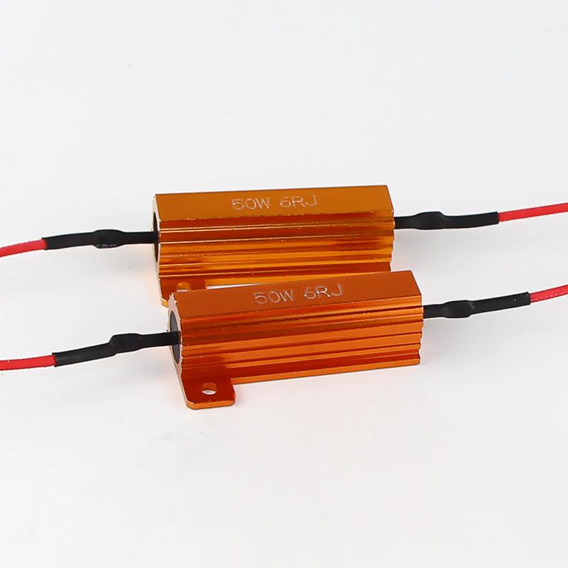 2/4PCS 12V 25W 50W Canbus LED Decoder Load Resistors For Repair LED Bulb Fast Flashing Warning Error Canceller Car Accessories